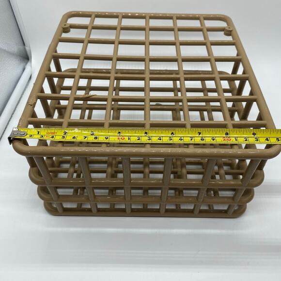 Yaffa Tan Brown Plastic Modular Mini Catch-All 1983 Wall Hanging Desk Organizer - Picture 6 of 11